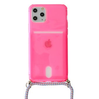 Obal Silicone Fluo Apple iPhone 12 Mini ružový (+ šnúrka)