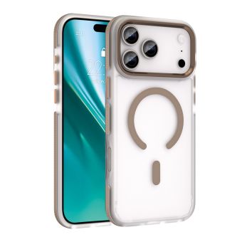Etteri Icy Magsafe TPU/TPC iPhone 17 Pro/18 Pro - transparentno-zlaté