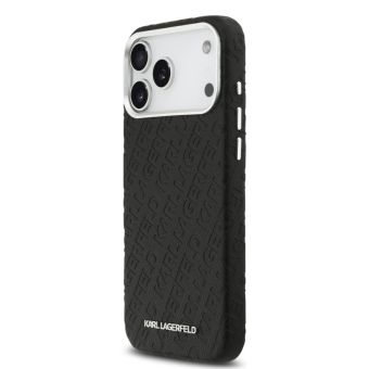 Obal Karl Lagerfeld Grained PU Repeated Logo MagSafe Apple iPhone 17 Pro KLHMP17LPGKLFOFK čierny