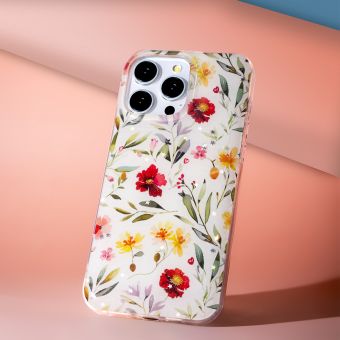 Glow Glam TPU Xiaomi Redmi A5 Global kvety - biele