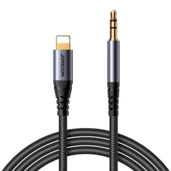 Joyroom Audio Transfer Series SY-A06, AUX 3,5mm/Lightning 8 pin, 1.2m, čierny