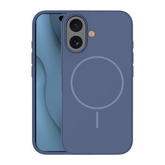 Silicone Thin Magsafe TPU/TPC iPhone 16 - tmavo-modré