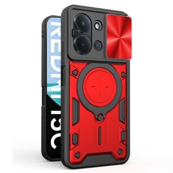 Obal Rotating Ring Armor Xiaomi Redmi 15C/POCO C85 červený