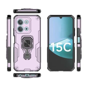 Obal Armor Ring Stand Xiaomi Redmi 15C/POCO C85 svetlo-ružový