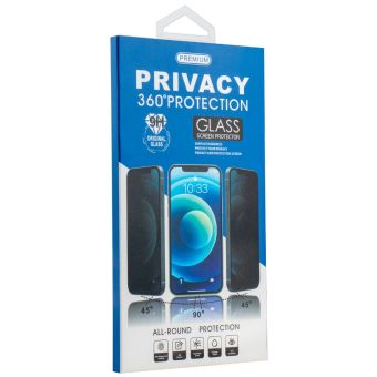 Ochranné sklo Privacy/Antispy 360 Apple iPhone 15/16 čierne
