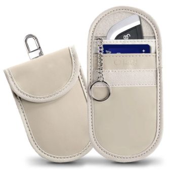 Tech-Protect KLR100 Pouch Keyless RFID, obal na blokovanie signálu(Faradayova klietka), béžový