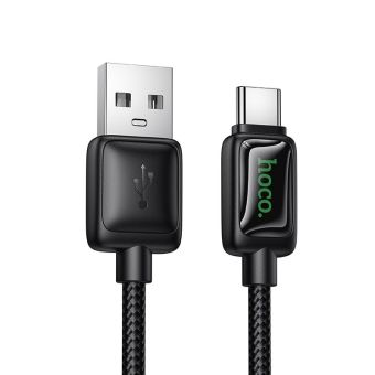Kábel Hoco U146 LCD USB-A/USB-C 3A 1,2 m - čierny