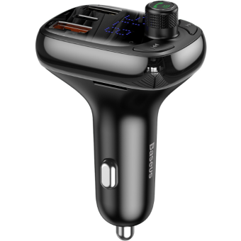 Baseus S-13 FM Transmiter CCMT000101, Bluetooth, MP3, 2x USB 4,8A, čierny (Bulk)