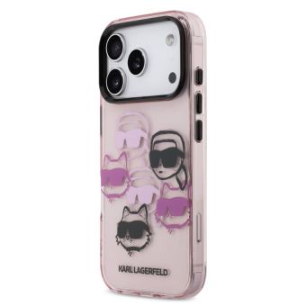 Obal Karl Lagerfeld IML Multi K&CH Heads Apple iPhone 17 Pro KLHCP17LHMCHKCOP ružový