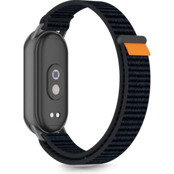 Remienok Tech-Protect Nylon Stripe Xiaomi Smart Band 8/9/10/NFC čierno oranžový