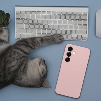 Obal SILICONE 2mm Samsung Galaxy A37 5G A376 svetlo-ružový