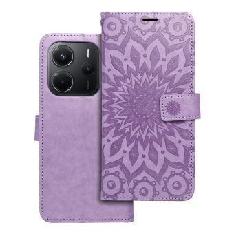 Obal Mezzo Book Xiaomi Redmi Note 15 5G mandala fialový