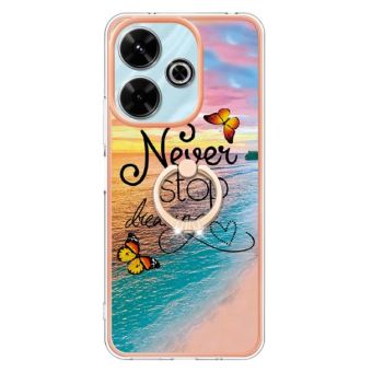 Obal Electroplating IMD Ring Xiaomi Redmi 13 4G/5G motýle