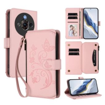 Obal Wallet Book ZTE Nubia Focus Pro 5G motýľ ružový