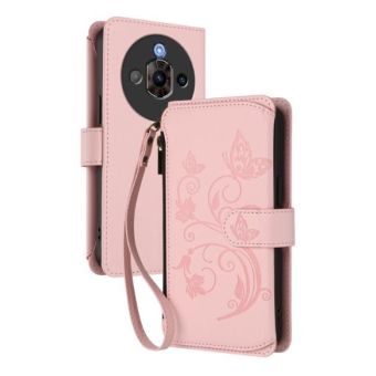 Obal Wallet Book ZTE Nubia Focus Pro 5G motýľ ružový