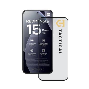 Ochranné sklo Tactical Glass Shield 5D Xiaomi Redmi Note 15 Pro+ 5G čierne (lepí len kraje)