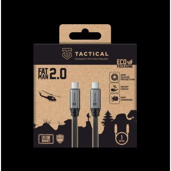 Tactical Fat Man 2.0 USB-C/USB-C 1m 60W 3A šedý