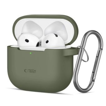Obal Tech-Protect Silicone Hook Apple Airpods 4 zelený
