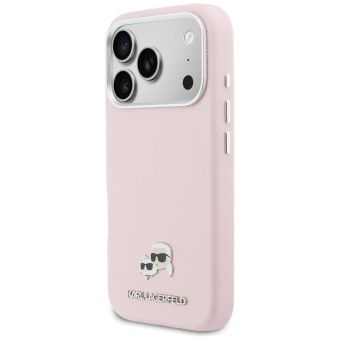 Obal Karl Lagerfeld PU Karl and Choupette Heads Pins MagSafe Apple iPhone 17 Pro KLHMP17L6PFKCLP ružový