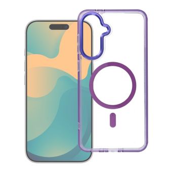 Obal FRAME CLEAR HYBRID MAG COVER MagSafe Samsung Galaxy S26 Plus 5G S947 fialový