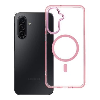Obal FRAME CLEAR HYBRID MAG COVER MagSafe Samsung Galaxy A17 4G A175/A17 5G A176 ružový
