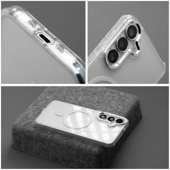 Obal FRAME CLEAR HYBRID MAG COVER MagSafe Samsung Galaxy A57 5G A576 transparentný