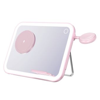 Bezdrôtová nabíjačka ForCell F-ENERGY Mag Mirror 15W 3v1 MagSafe/Apple Watch/Samsung Watch/Airpods - ružová