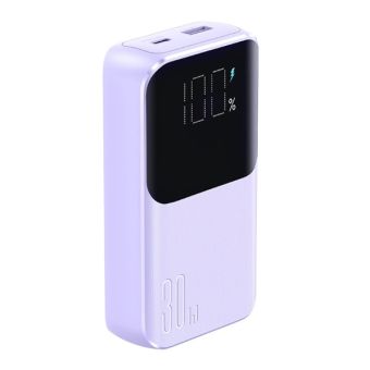 Joyroom JR-PBC06 Mini Powerbank, vstavané káble USB-C/Lightning 30W 10000mAh, fialová