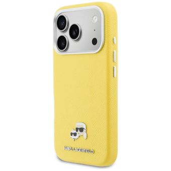 Obal Karl Lagerfeld PU Karl and Choupette Heads Pins MagSafe Apple iPhone 17 Pro KLHMP17L6PFKCLY žltý