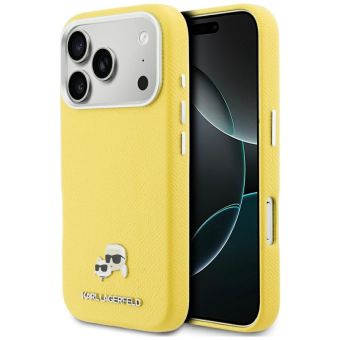 Obal Karl Lagerfeld PU Karl and Choupette Heads Pins MagSafe Apple iPhone 17 Pro KLHMP17L6PFKCLY žltý