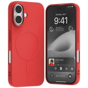 Obal Mercury SemiSilicone Magsafe Apple iPhone 16 červený