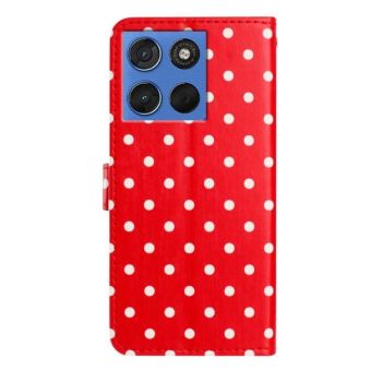 Obal PU Book Motorola Moto G86 5G/G86 Power 5G bodky červený