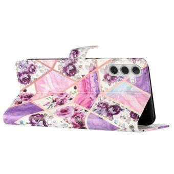 Obal Tech-protect Book Samsung Galaxy A55 5G A556 5G kvety fialový