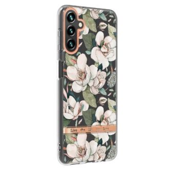 Obal IMD TPU Samsung Galaxy A13 4G A135 kvety ružový