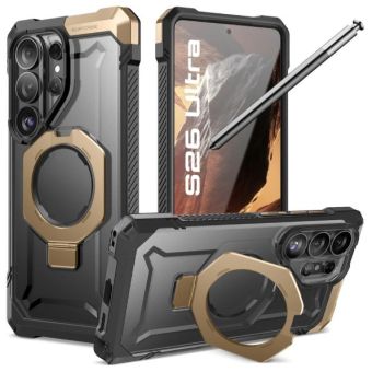 Obal Supcase UB Grip Mag MagSafe Samsung Galaxy S26 Ultra 5G S948 čierno hnedý