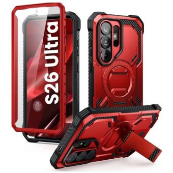 Obal Supcase ArmorBox Mag MagSafe Samsung Galaxy S26 Ultra 5G S948 červeno čierny