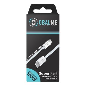 OBAL:ME Super Fast USB-C/USB-C 100W 1m biely