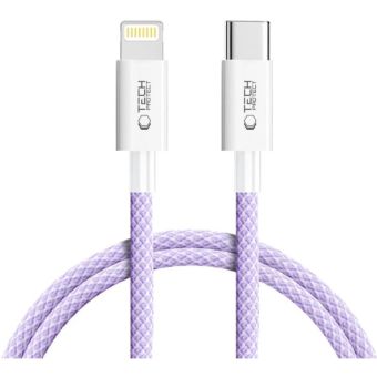 Tech-Protect Ultraboost Lite USB-C/Lightning PD60W/3A 1m fialový