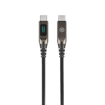 Blavec Lumix Led displej 100W, USB-C/USB-C, 1.2m čierny
