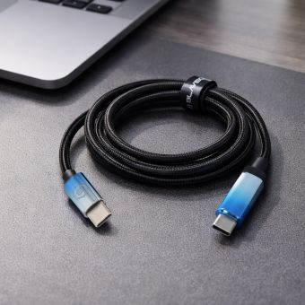 Blavec Velox Led displej 100W, USB-C/USB-C, 1.2m čierny