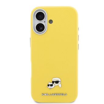 Obal Karl Lagerfeld PU Karl and Choupette Heads Pins MagSafe Apple iPhone 17 KLHMP17S6PFKCLY žltý
