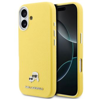 Obal Karl Lagerfeld PU Karl and Choupette Heads Pins MagSafe Apple iPhone 17 KLHMP17S6PFKCLY žltý