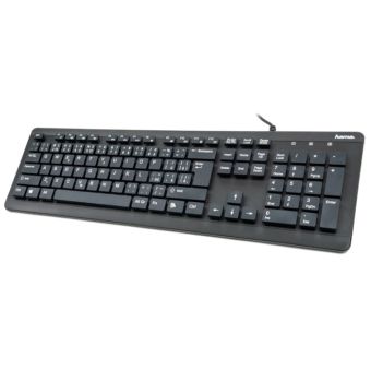 Hama vodeodolná klávesnica KC-600, káblová, čierna