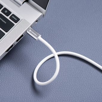 Forcell F-Energy Cafule Color ACYH23, USB-C/USB-C, QC4.0 PD 3A 60W, 1.2m, biely