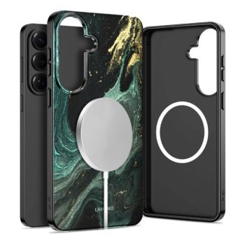 Obal Tech-Protect Lamano MagSafe Samsung Galaxy A57 5G A576 čierno zelený