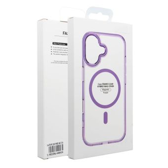 Obal FRAME CLEAR HYBRID MAG COVER MagSafe Samsung Galaxy A27 5G A276 fialový