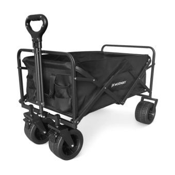 Wozinsky WZP-100 Plážový, turistický, záhradný vozík, s bezpečnostnou sieťou, nosnosť až 100 kg, čierny