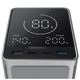 Cuktech Powerbank 300W 40000mAh with Wireless Charging 2x USB-C  Plus 2x USB-A - Black