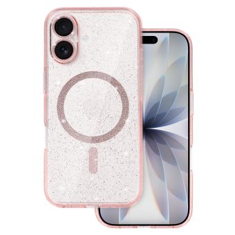 Obal Glitter MagSafe Apple iPhone 17 ružový