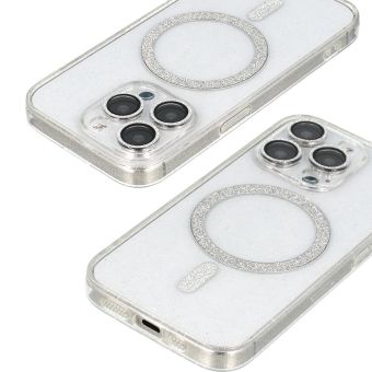 Obal Glitter MagSafe Apple iPhone 17 Pro transparentný
